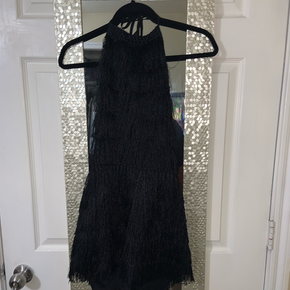 Open Back Fringe Romper